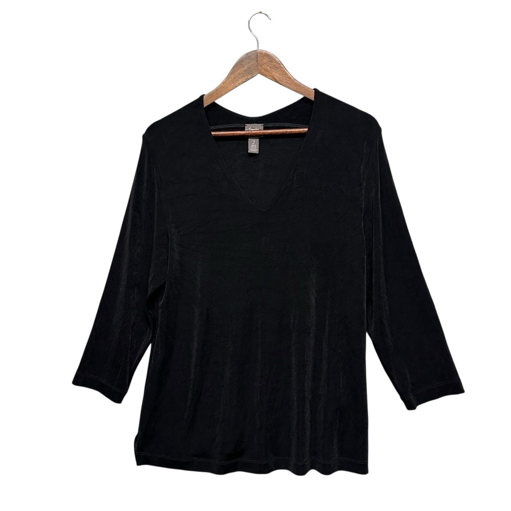 Chico's Women's Black V-Neck Top